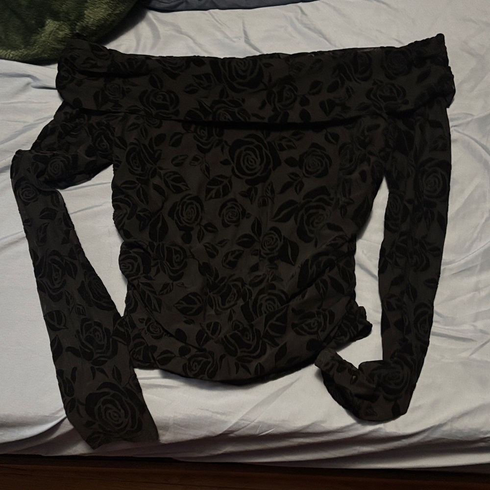 Wild Fable Black Floral Top